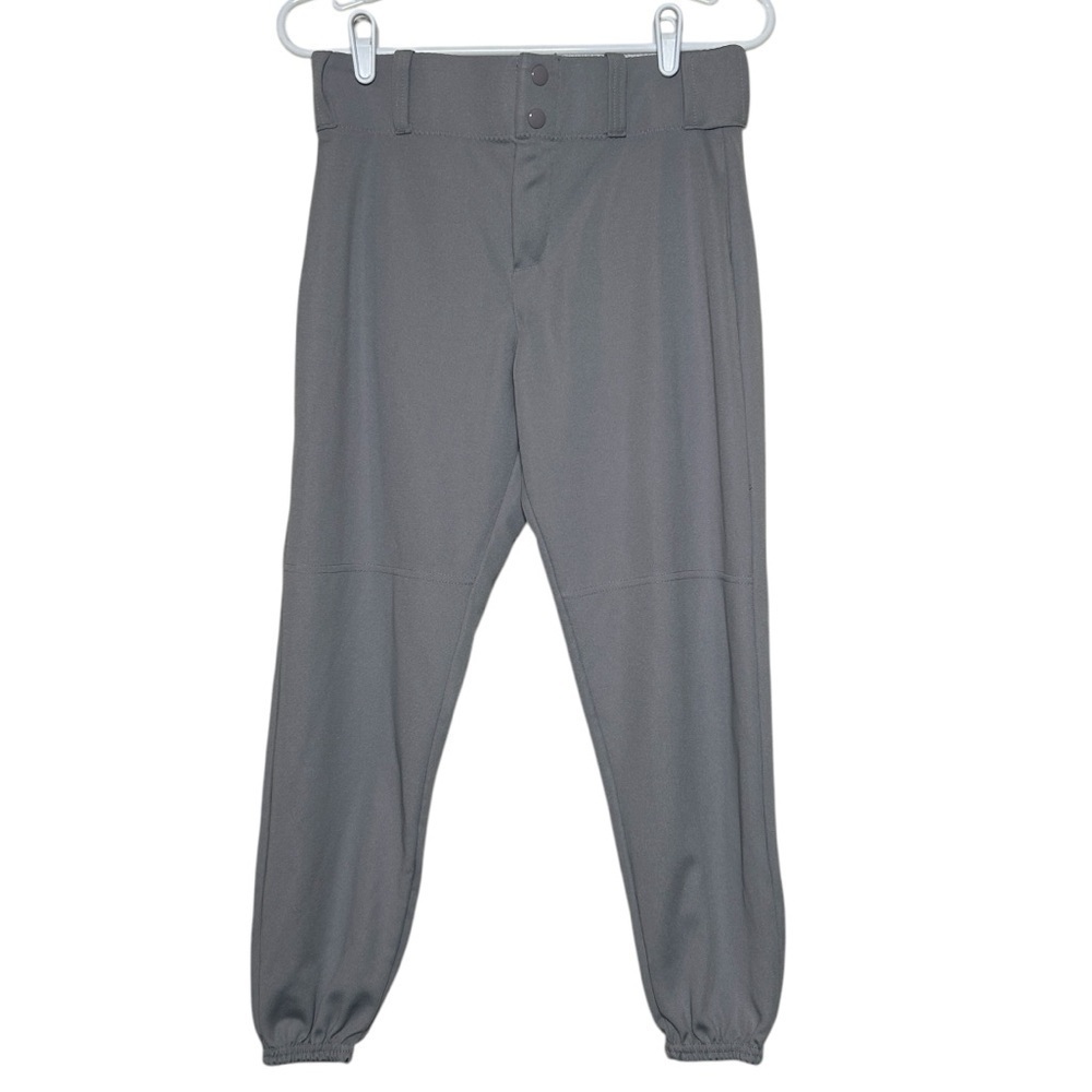 Alleson Athletic Youth XL Gray Baseball Pants Elastic Ankle Cuff 605P